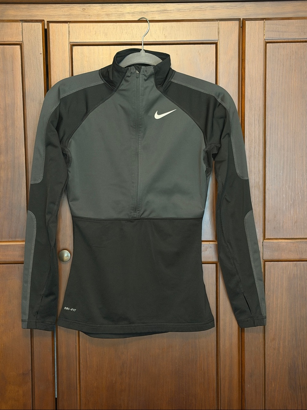 Nike Women's Black & Charcoal Half-Zip Dri-FIT Performance Jacket